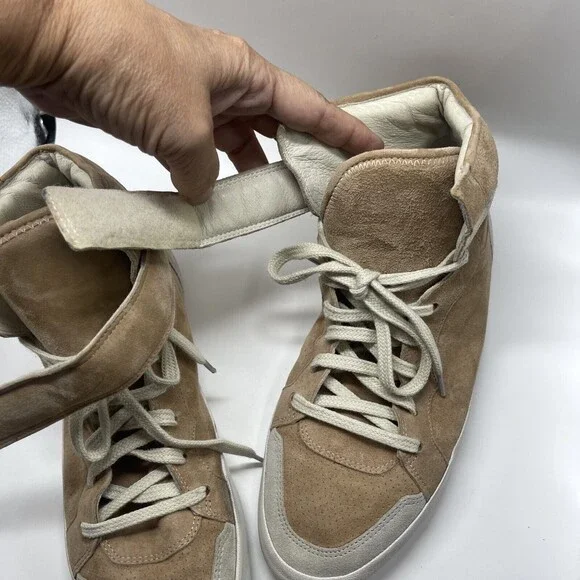 Isabel Marant Etoile Bessy Suede Leather Blush Hightop Sneakers Sz 40 - Picture 10 of 12